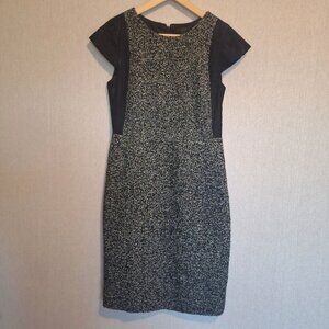 💙 J.Crew Houndstooth Wool Blend Lace Lined Cotton Dress Size 6 Preppy Fall Wint